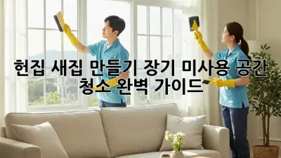 헌집 새집 만들기: 장기 미사용 공간 청소 완벽 가이드