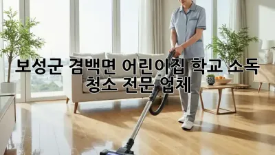 보성군 겸백면 어린이집, 학교 소독 청소 전문 업체