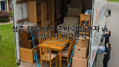 청주 원룸 이사 준비 과정: 혼자 vs. 포장이사 비교분석